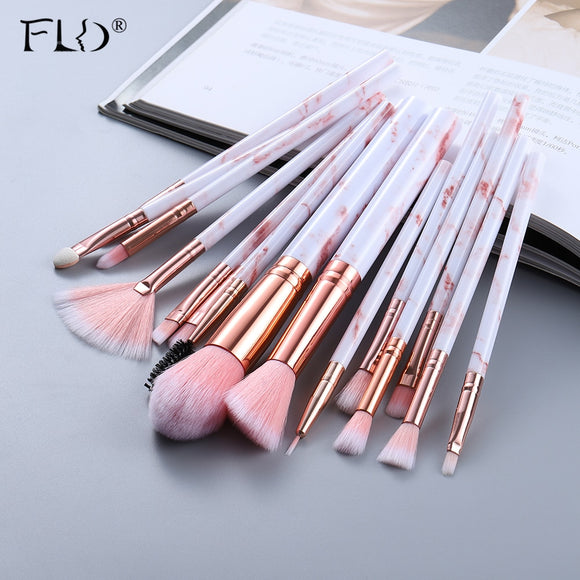 FLD5/15Pcs Makeup Brushes Tool Set Cosmetic Powder Eye Shadow Foundation Blush