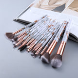 FLD5/15Pcs Makeup Brushes Tool Set Cosmetic Powder Eye Shadow Foundation Blush