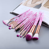 FLD5/15Pcs Makeup Brushes Tool Set Cosmetic Powder Eye Shadow Foundation Blush