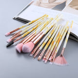 FLD5/15Pcs Makeup Brushes Tool Set Cosmetic Powder Eye Shadow Foundation Blush