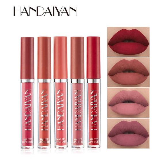 Fashion 12 Colors Waterproof Matte Nude Lipstick Lip Pigment Dark