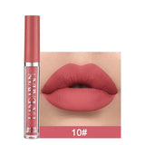 Fashion 12 Colors Waterproof Matte Nude Lipstick Lip Pigment Dark