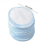 12PCS/SET Reusable Bamboo Fiber Washable Rounds Pads Makeup Removal Cotton Pad Cleansing Facial